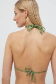Купальний бюстгальтер United Colors of Benetton колір зелений м'яка чашечка (2456567)