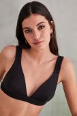 Купальний бюстгальтер women'secret колір чорний злегка ущільнена чашечка Купальний бюстгальтер women'secret колір чорний злегка ущільнена чашечка