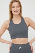 Спортивний бюстгальтер Fila Cisna колір сірий однотонний Спортивний бюстгальтер Fila Cisna колір сірий однотонний