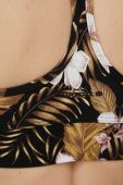 Спортивний бюстгальтер Rip Curl Playa Bella колір чорний візерунок Спортивний бюстгальтер Rip Curl Playa Bella колір чорний візерунок