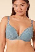 Бюстгальтер Etam Sky мереживо однотонний колір блакитний