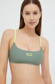 Двосторонній купальний бюстгальтер P.E Nation колір зелений м'яка чашечка Двосторонній купальний бюстгальтер P.E Nation колір зелений м'яка чашечка