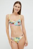 Двосторонній купальний бюстгальтер P.E Nation колір зелений м'яка чашечка Двосторонній купальний бюстгальтер P.E Nation колір зелений м'яка чашечка