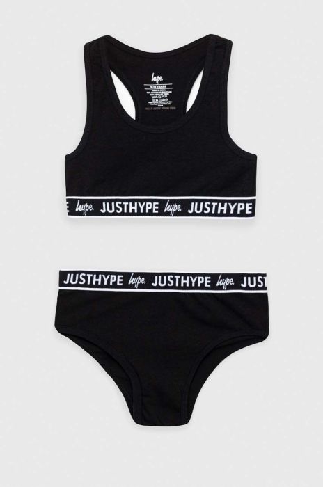 Дитячі труси і бюстгальтер Hype колір чорний (2915549) Дитячі труси і бюстгальтер Hype колір чорний (2915549)