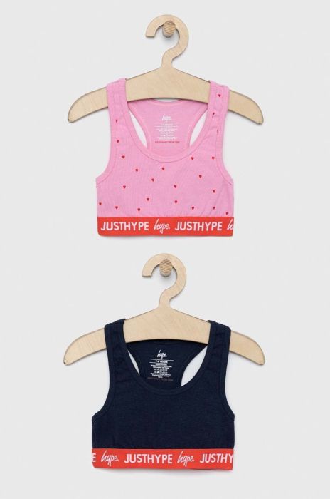 Дитячий бюстгальтер Hype 2-pack колір рожевий Дитячий бюстгальтер Hype 2-pack колір рожевий