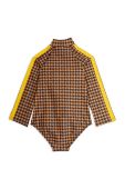 Дитячий купальник Mini Rodini колір коричневий