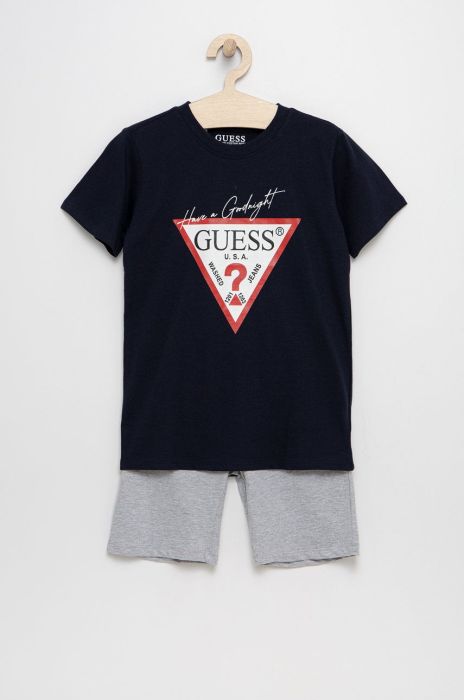 Дитяча піжама Guess колір синій з принтом (2359539) Дитяча піжама Guess колір синій з принтом (2359539)