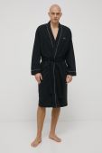 Бавовняний халат BOSS колір чорний (2188201) Бавовняний халат BOSS колір чорний (2188201)