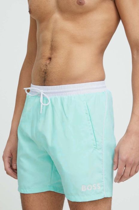 Купальні шорти BOSS колір бірюзовий Купальні шорти BOSS колір бірюзовий