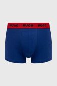 Боксери HUGO (3-pack) чоловічі колір сірий (2659151)