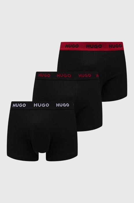 Боксери HUGO 3-pack чоловічі колір чорний (3480516) Боксери HUGO 3-pack чоловічі колір чорний (3480516)