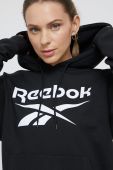 Кофта Reebok GI6699 жіноча колір чорний з принтом GI6699-BLACK Кофта Reebok GI6699 жіноча колір чорний з принтом GI6699-BLACK