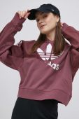 Бавовняна кофта adidas Originals HC7035 жіноча колір рожевий з принтом HC7035-QUICRI