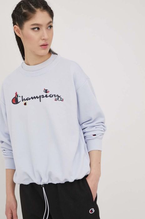 Кофта Champion 115039 жіноча  з принтом колір блакитний Кофта Champion 115039 жіноча  з принтом колір блакитний