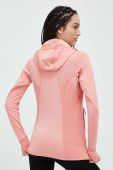 Спортивна кофта Salewa жіноча колір рожевий з капюшоном візерунок