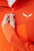 Спортивна кофта Salewa Puez Hybrid жіноча колір помаранчевий візерунок Спортивна кофта Salewa Puez Hybrid жіноча колір помаранчевий візерунок