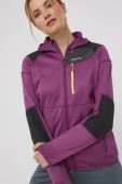 Спортивна кофта Viking Yosemite колір фіолетовий з капюшоном однотонна