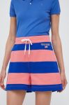 Шорти Polo Ralph Lauren жіночі візерунок висока посадка колір барвистий Шорти Polo Ralph Lauren жіночі візерунок висока посадка колір барвистий