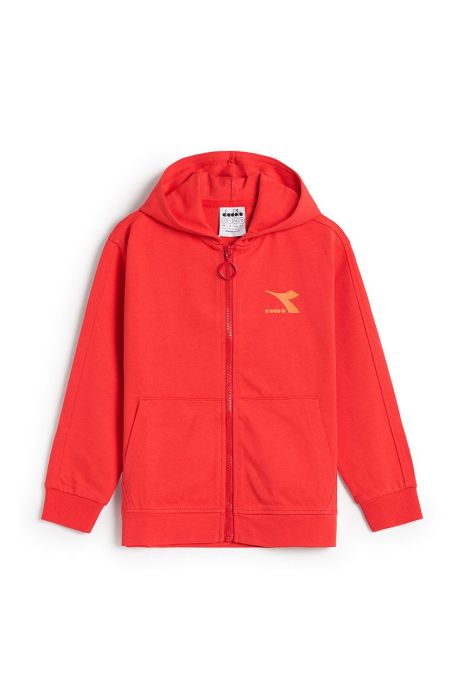 Дитяча бавовняна кофта Diadora колір червоний однотонна Дитяча бавовняна кофта Diadora колір червоний однотонна