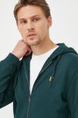 Бавовняна кофта Lyle & Scott чоловіча колір зелений однотонна (2456699)