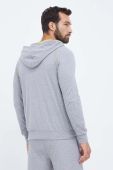 Кофта лаунж BOSS колір сірий з капюшоном однотонна Кофта лаунж BOSS колір сірий з капюшоном однотонна
