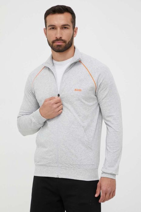 Кофта BOSS чоловіча колір сірий меланж Кофта BOSS чоловіча колір сірий меланж