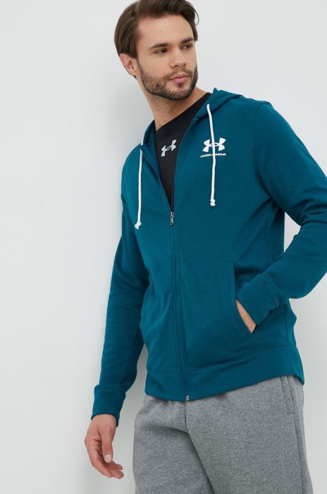 Кофта Under Armour чоловіча колір зелений з капюшоном однотонна (2737882) Кофта Under Armour чоловіча колір зелений з капюшоном однотонна (2737882)
