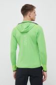 Спортивна кофта Salewa Agner Hybrid чоловіча колір зелений з капюшоном візерунок