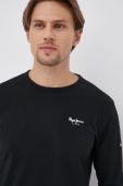 Лонгслів Pepe Jeans Original Basic 2 Long N чоловічий колір чорний однотонний