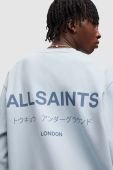Бавовняний лонгслів AllSaints з принтом колір блакитний (3517723) Бавовняний лонгслів AllSaints з принтом колір блакитний (3517723)