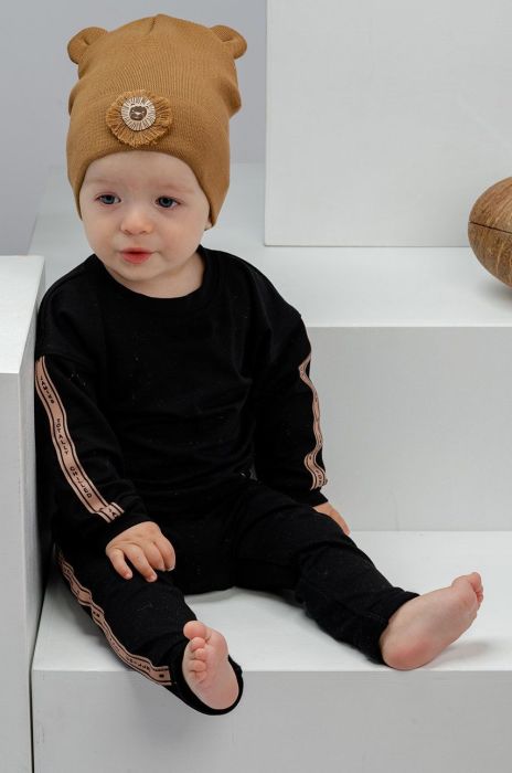 Дитяча шапка Jamiks колір бордовий з тонкого трикотажу (2139067)