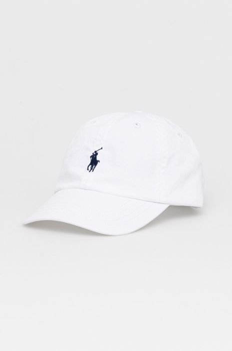 Бавовняна кепка Polo Ralph Lauren колір білий з аплікацією Бавовняна кепка Polo Ralph Lauren колір білий з аплікацією