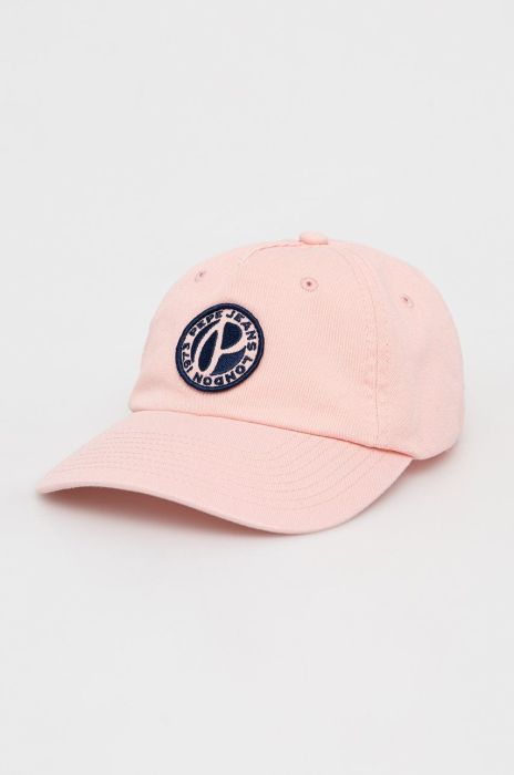 Дитяча кепка Pepe Jeans колір рожевий з аплікацією Дитяча кепка Pepe Jeans колір рожевий з аплікацією