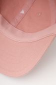 Бавовняна кепка adidas колір рожевий з аплікацією