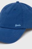 Кепка Superdry однотонна колір блакитний
