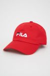 Кепка Fila колір червоний з аплікацією Кепка Fila колір червоний з аплікацією