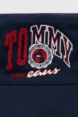 Двосторонній бавовняний капелюх Tommy Jeans колір синій з бавовни