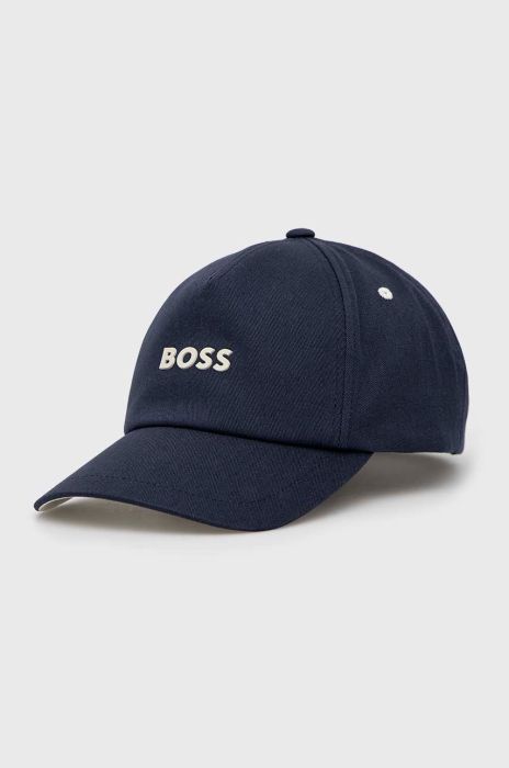 Бавовняна бейсболка BOSS BOSS CASUAL колір чорний з аплікацією Бавовняна бейсболка BOSS BOSS CASUAL колір чорний з аплікацією