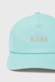 Бавовняна кепка BOSS Boss Casual колір зелений з аплікацією Бавовняна кепка BOSS Boss Casual колір зелений з аплікацією