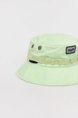Бавовняний капелюх HUF колір зелений з бавовни