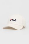 Шапка Fila колір бежевий з аплікацією Шапка Fila колір бежевий з аплікацією