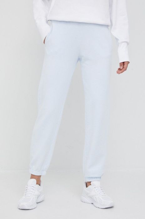 Бавовняні спортивні штани United Colors of Benetton жіночий колір блакитний