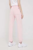 Бавовняні спортивні штани United Colors of Benetton жіночі колір рожевий однотонні Бавовняні спортивні штани United Colors of Benetton жіночі колір рожевий однотонні