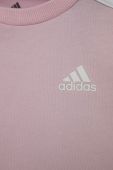 Дитячий бавовняний комплект adidas HF1906 колір рожевий Дитячий бавовняний комплект adidas HF1906 колір рожевий