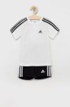 Дитячий бавовняний комплект adidas Performance H65817 колір білий