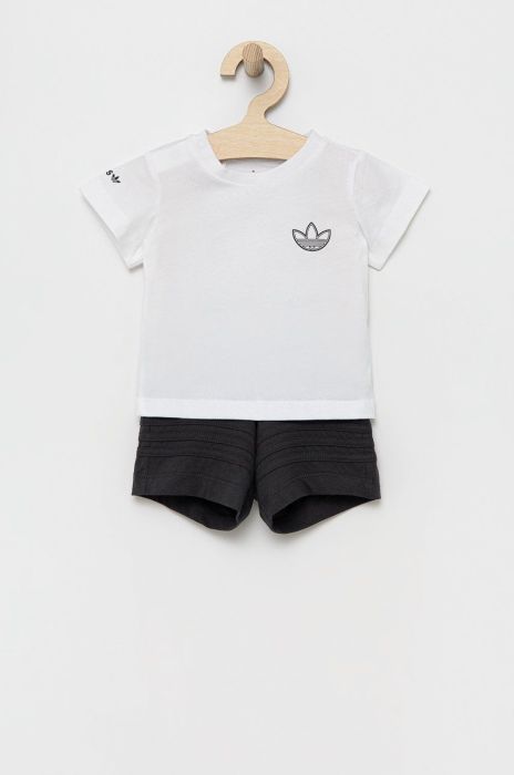 Дитячий бавовняний комплект adidas Originals HE2070 колір білий