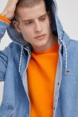 Джинсова куртка Tommy Jeans чоловіча перехідна oversize колір блакитний (2323673) Джинсова куртка Tommy Jeans чоловіча перехідна oversize колір блакитний (2323673)
