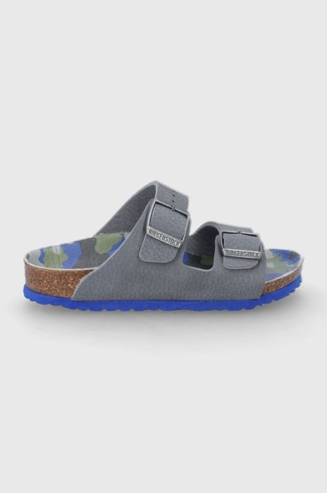 Дитячі шльопанці Birkenstock колір сірий (2019716) Дитячі шльопанці Birkenstock колір сірий (2019716)