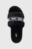 Тапочки Puma Puma Fluff 384937 колір чорний Тапочки Puma Puma Fluff 384937 колір чорний