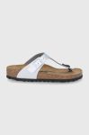 В'єтнамки Birkenstock Gizeh жіночі колір срібний на плоскому ходу Narrow Width 43853.Gizeh-Silver В'єтнамки Birkenstock Gizeh жіночі колір срібний на плоскому ходу Narrow Width 43853.Gizeh-Silver